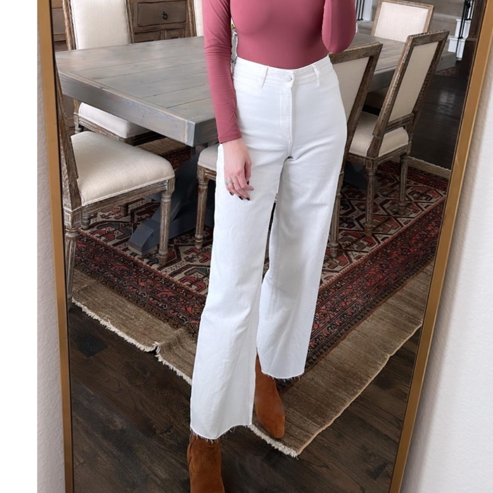 Mango High Rise Crop Jeans